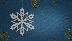 Blue Carpet Christmas Flake Ornament