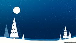 Blue Christmas Winter Night