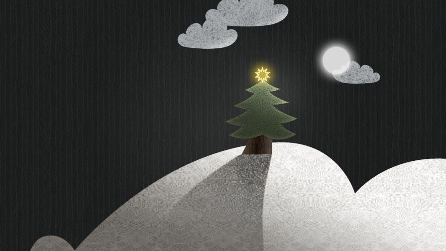 Christmas Moon Landscape