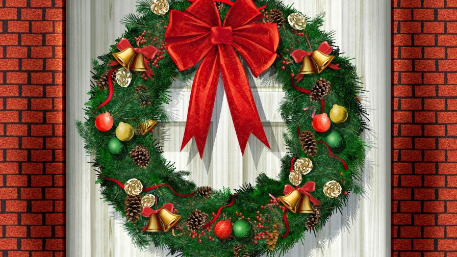 Christmas Wreath Painting
