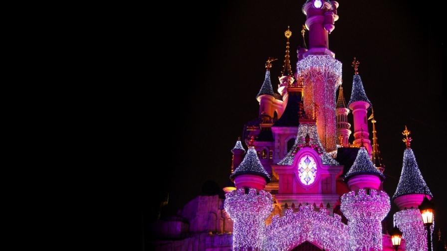 Disney Castle In Christmas