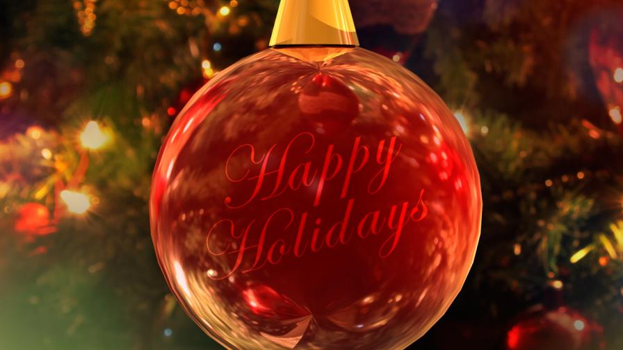 Happy Holidays Christmas Ball