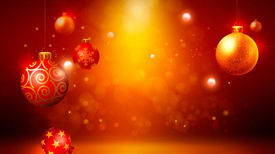 Red Christmas Ornaments Set