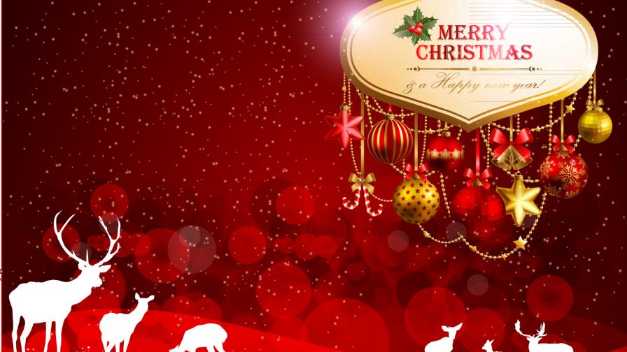 Red Christmas Scene