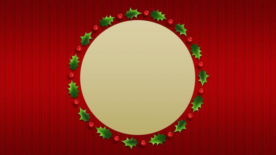 Rounded Christmas Wreath Background