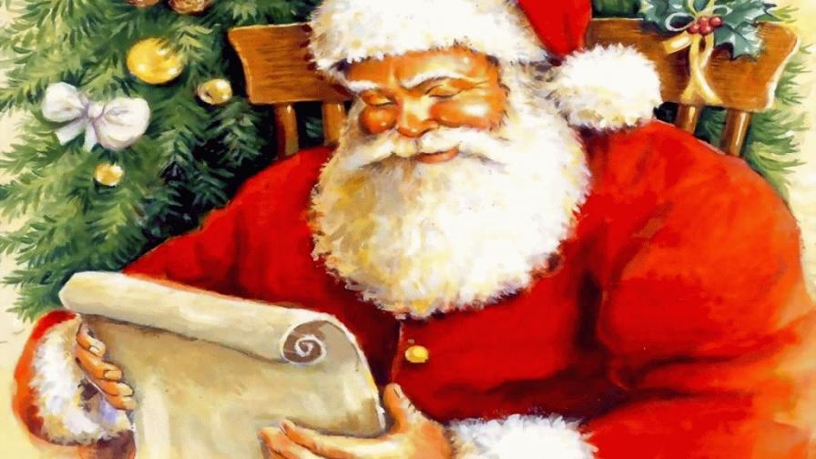Santa Reading Xmas Note