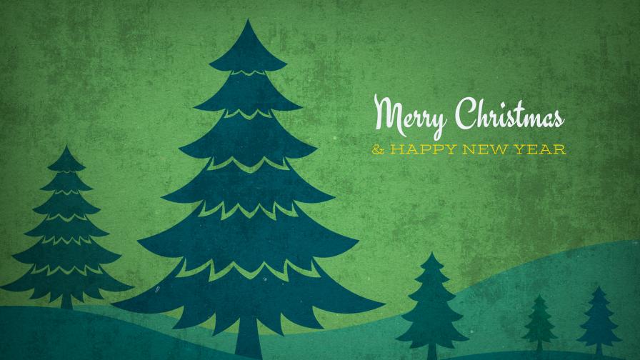 Vintage Christmas Trees Background