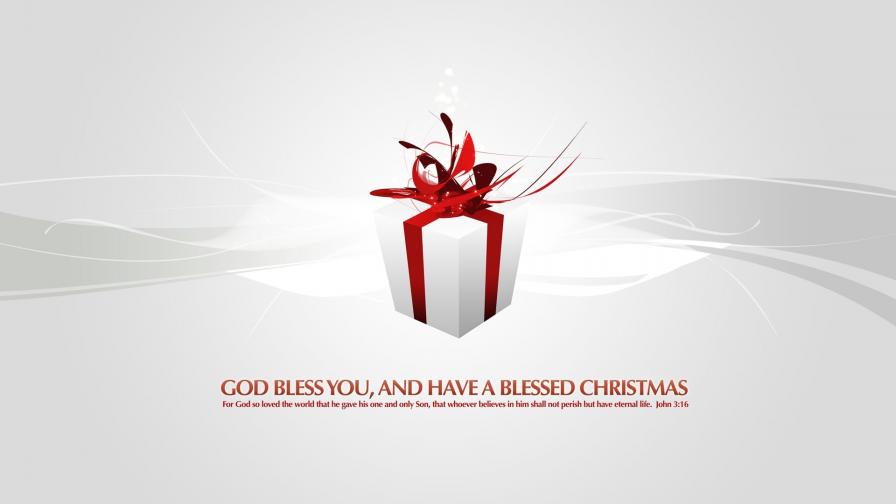 White Present Xmas Card