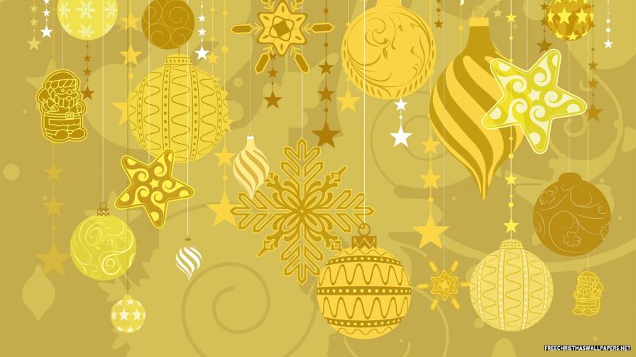 Yellowed Xmas Ornaments